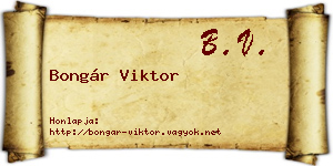 Bongár Viktor névjegykártya